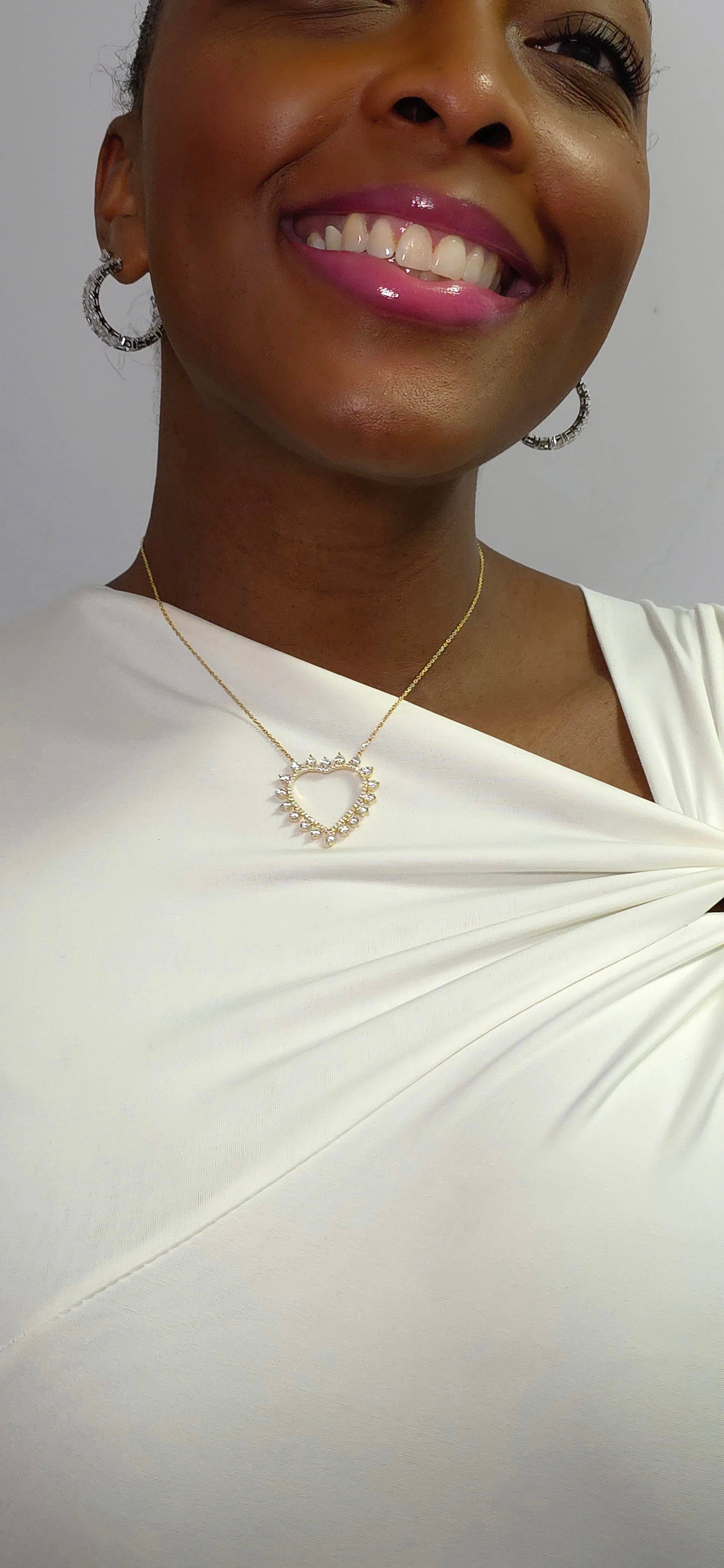 Heart on fire necklace