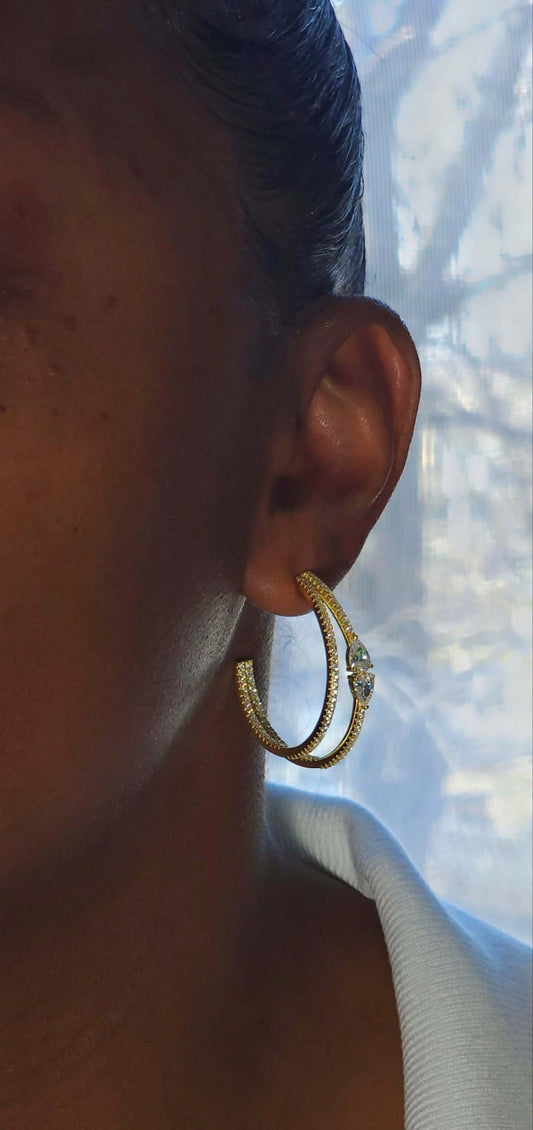 Golden girl hoop earrings