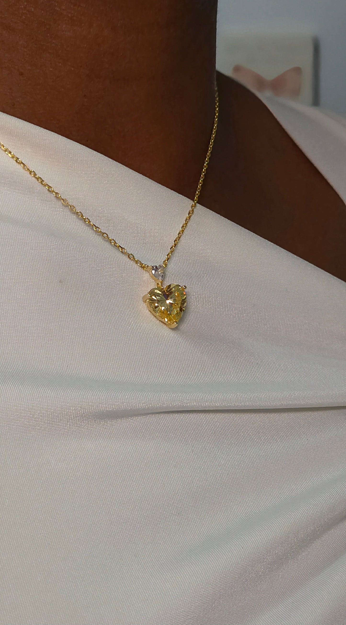 Be mine double heart necklace