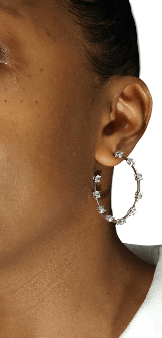 Radiant hoop earrings